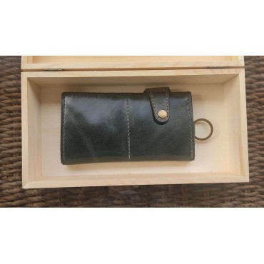 Large two fold wallet - green